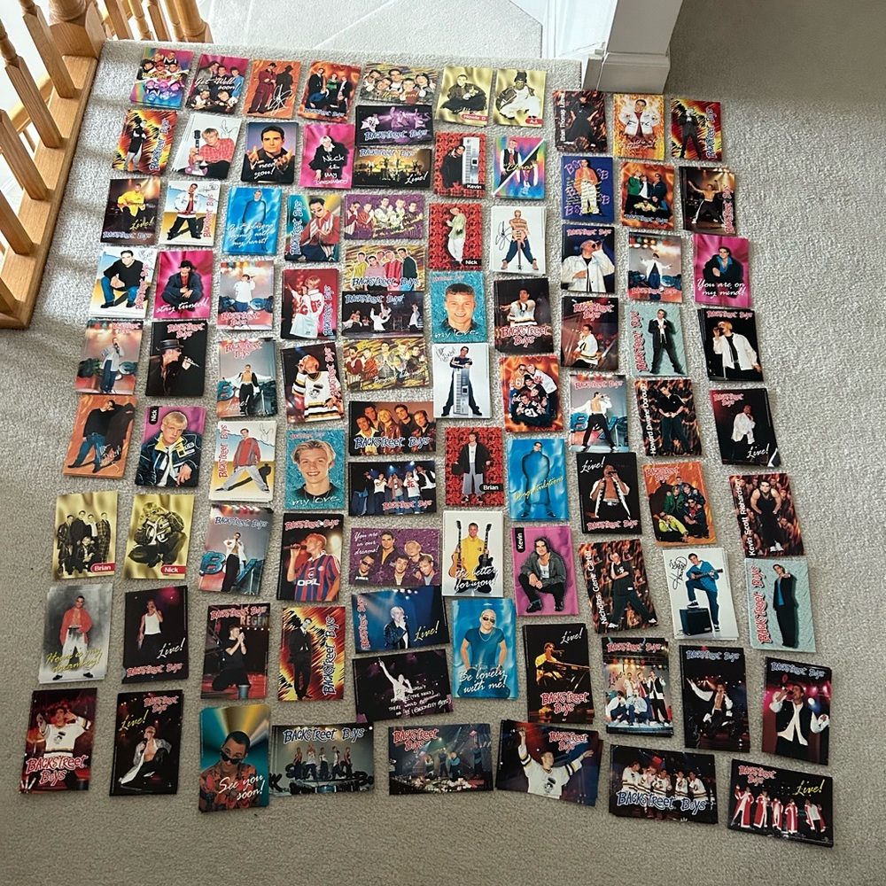 Vintage 1997 Backstreet Boys photo trading cards striker set of 92 BSB collector